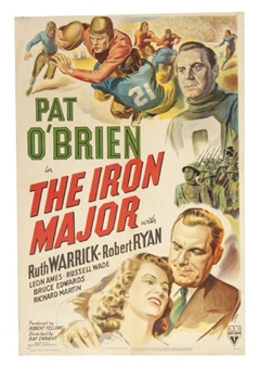 1943 "The Iron Major" Original One Sheet Movie Poster with Pat OBrien